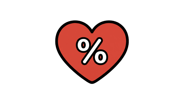 Heart discount sticker