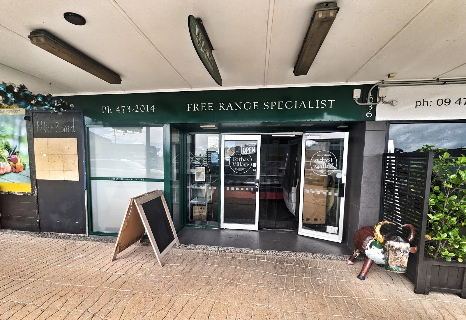Torbay Village Butchery storefront on Beach Road
